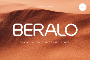 Beralo Light: A Modern Display Font for Digital Design