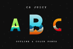 CS Juicy Outline: A Modern Display Font for Web Projects