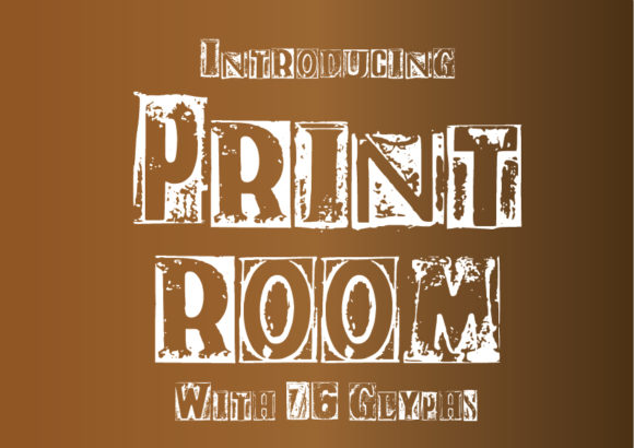 Print Room: A Vintage Typographic Statement