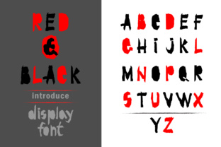 Red and Black: A Bold Typeface for Handmade Creations